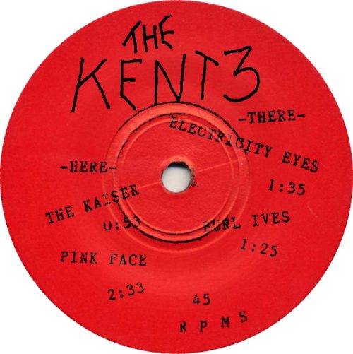 THE KENT 3 |  The Kaiser / Pink Face<br>Electricity Eyes / Burl Ives<br> 7" Vinyl EP (1996) - Image 3