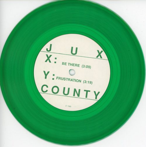 JUX COUNTY | Be There / Frustration<br> 7" Green Translucent Vinyl (1990) - Image 2