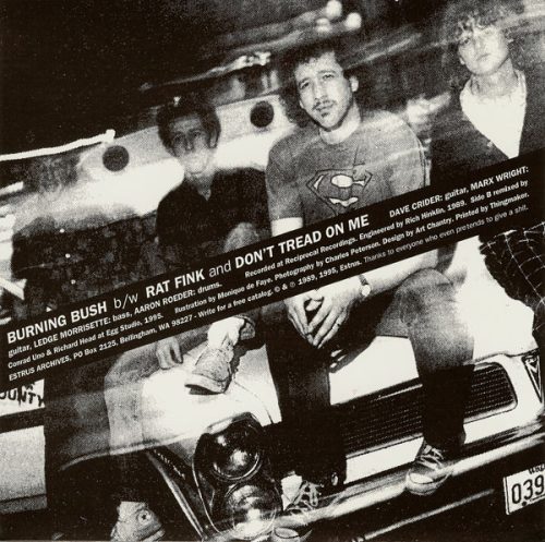MONO MEN | Burning Bush / Rat Fink / Don't Tread On Me<br> 7" Vinyl Single (1995) - Image 2