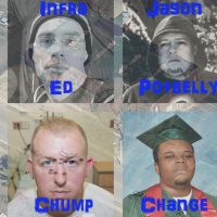 INFRA ED & JASON POTBELLY | Gravedigger / Defiant<br> CHUMP CHANGE | Anti-Social Tendencies / My World<br> 7"Green Marbled Vinyl Split EP (2015)