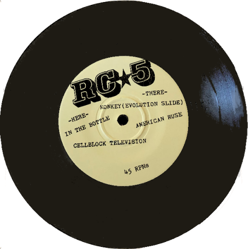 RC5 |  In The Bottle / Cellblock Television<br>Monkey (Evolution Slide) / American Ruse<br>7" Vinyl EP (1998) - Image 2