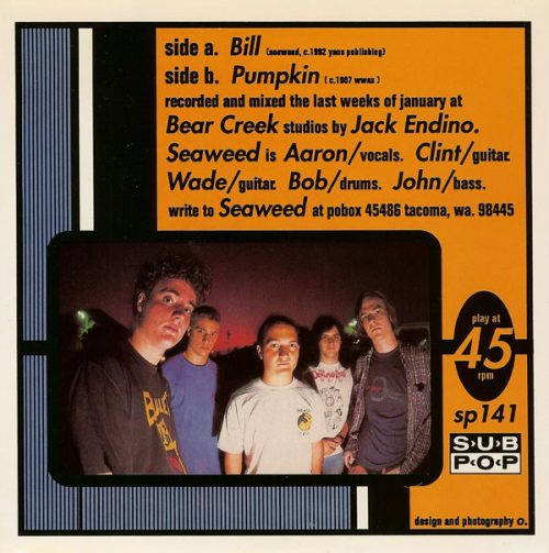 SEAWEED | Bill / Pumpkin<br> 7" Turquoise Vinyl Single (1992) - Image 2