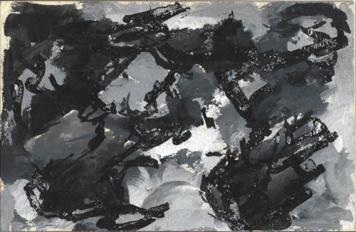 MID-CENTURY MODERN GOUACHE SKETCH<BR> By Elizabeth Erlanger