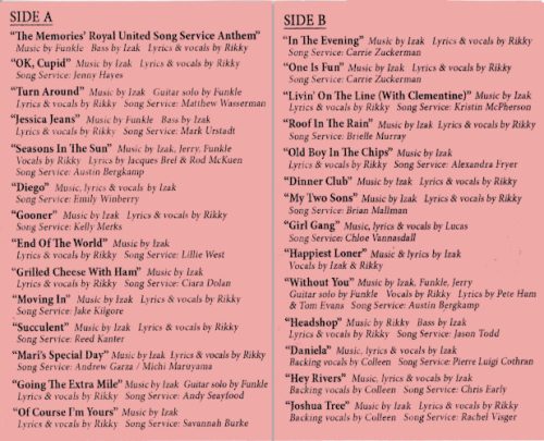 THE MEMORIES | Royal United Song Service<BR> Cassette (2017) - Image 3