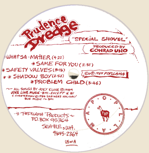 PRUDENCE DREDGE | Special Shovel<br> 12" Vinyl EP (1989) - Image 2
