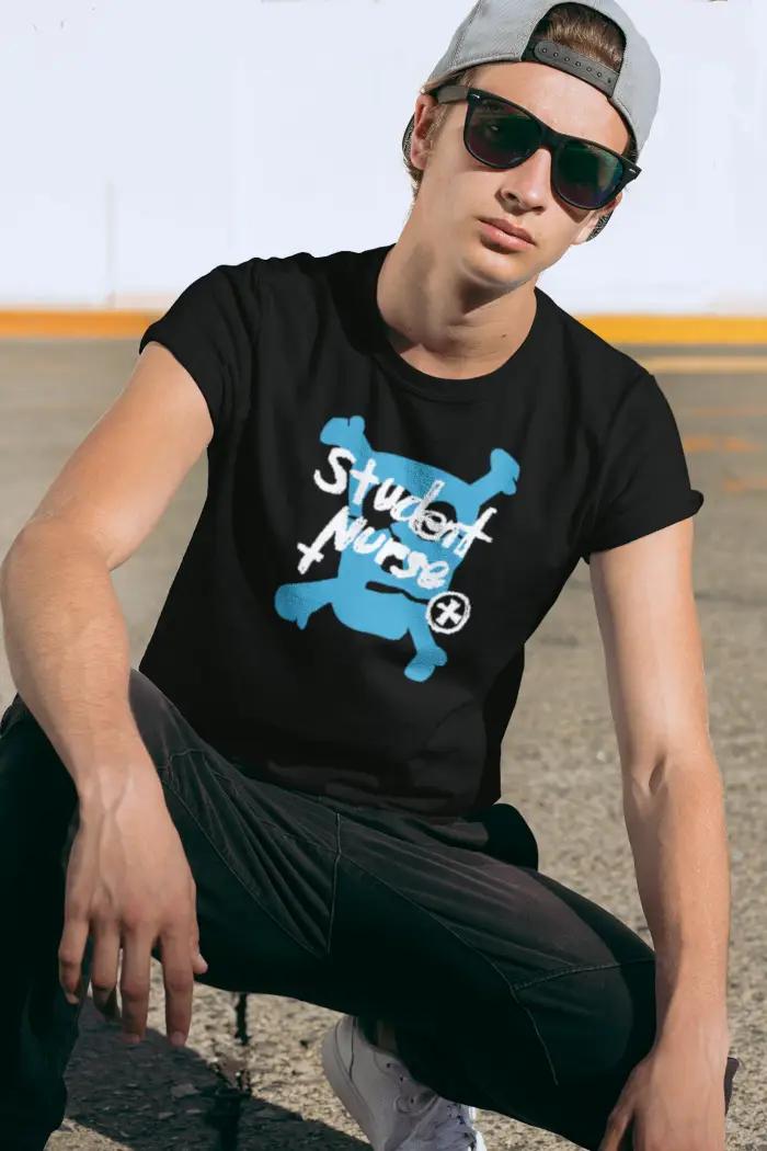 ZZZ STUDENT NURSE SKULL LOGO T-SHIRT